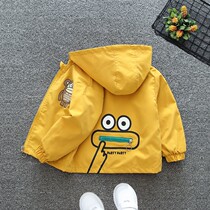  Childrens clothing boys  jackets spring and autumn 2021 new Western style trendy baby thin tops girls small children Korean windbreaker