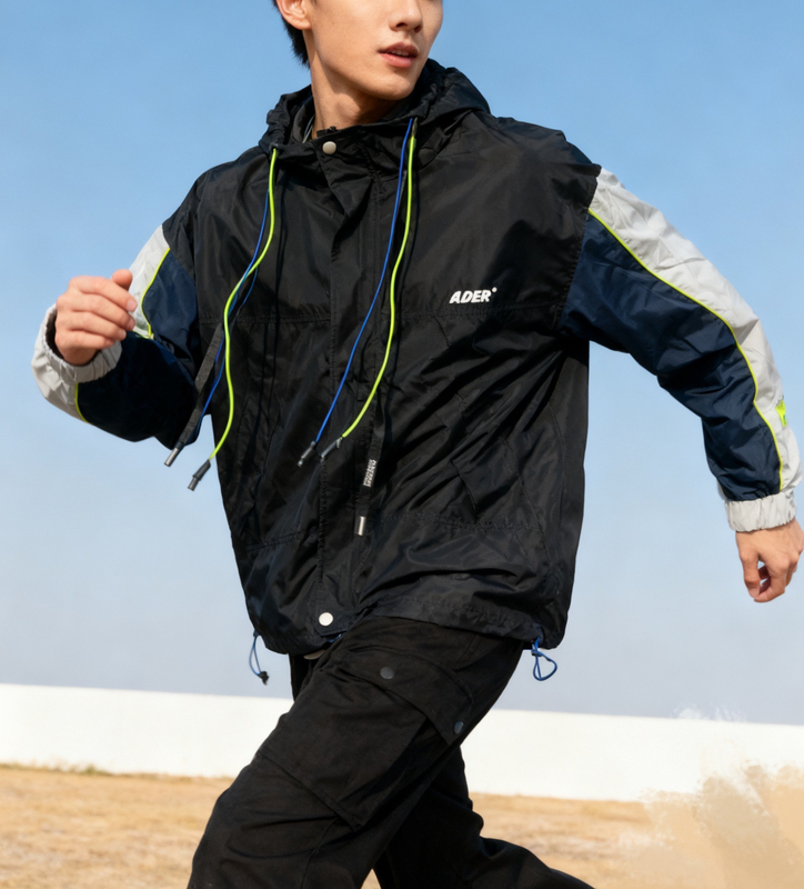 Hooded Color-Blocked Jacket Hooded Color-Blocked Jacket