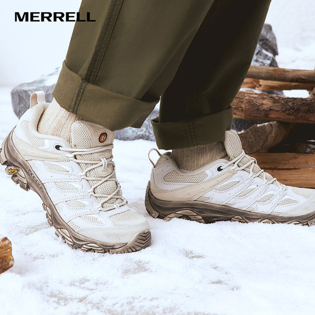 MERRELL MOAB3 ຜູ້ຊາຍແລະແມ່ຍິງຄູ່ນ່ຶກິລາກາງແຈ້ງ Hiking Non-slip breathable ເກີບຍ່າງປ່າ