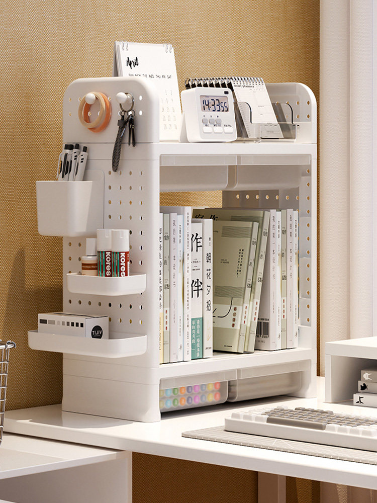 Desktop Storage Organizer, Pegboard Storage Box, Storage Rack, Student Desk Stationery Drawer, Office Desk Organizer, Pen Holder, Cosmetics Storage Organizer, Kitchen and Bathroom Storage Rack