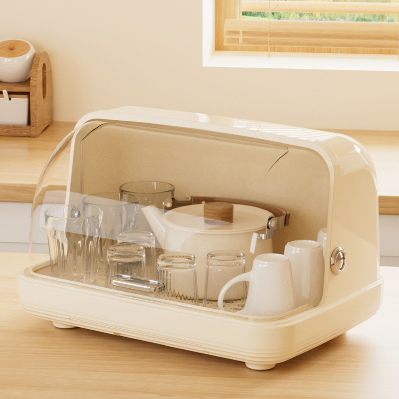 Desktop Cup Storage Rack, Water Cup Storage Box, Dust-Proof Glass Cup, Tea Cup Tray, Draining Cup Rack, Cup Holder