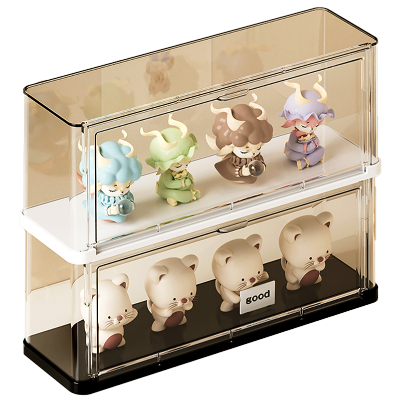 Blind box display box Pop Mart storage cute lego dustproof cabinet acrylic display rack figure storage box