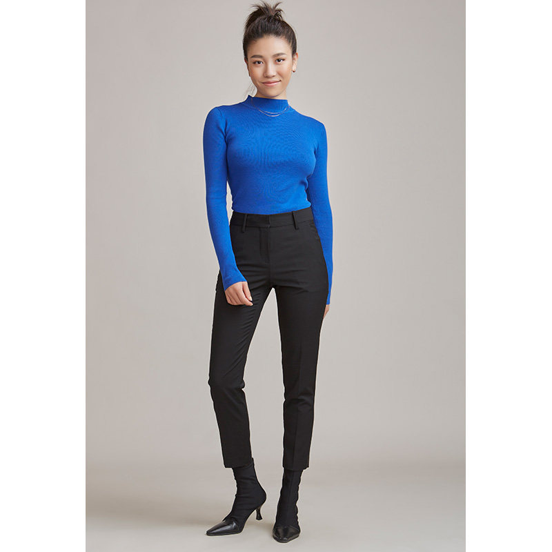 Bodylike life Casual trousers cropped trousers drop feeling wool trousers appear thin straight pants women's pants