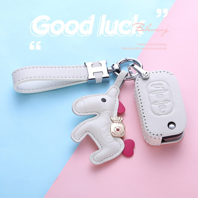 Suitable for Mercedes smart key case fortwo bag smart car leather forfour men and women high-end buckle shell