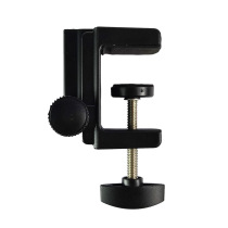 Téléphone mobile Cantilever Bracket Plastic Base Locking Clip Microphone Microphone Holder Support de bureau à carte fixe