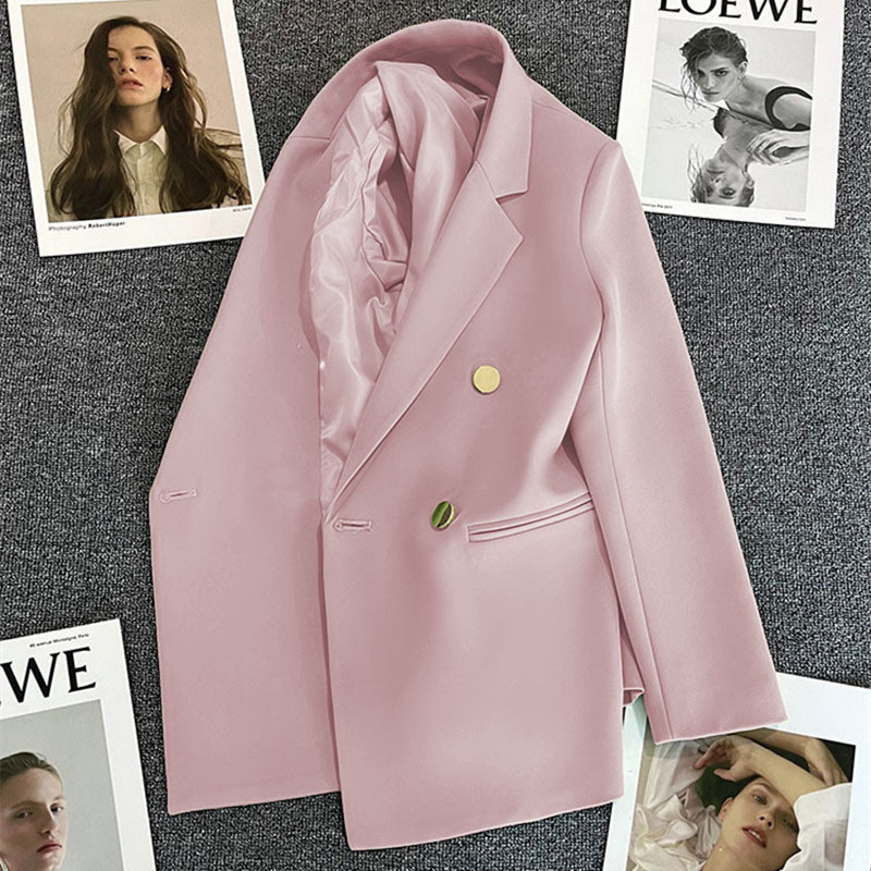 Lotus Pink Trendy Blazer for Women, 2026 Spring and Autumn New Korean Style, Internet Celebrity Style, Petite Casual Women's Jacket