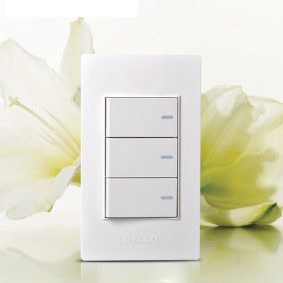 De Force West 120 Type Switch Socket Wall Panel Three Open Double Cut Fluorescent Triple Double Cut 3 3-On-3