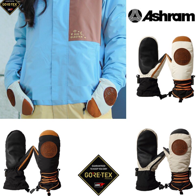 ASHRAM Korean ski gloves men and women single double board waterproof and wear resistant warm hand muffled Red Blue Gray