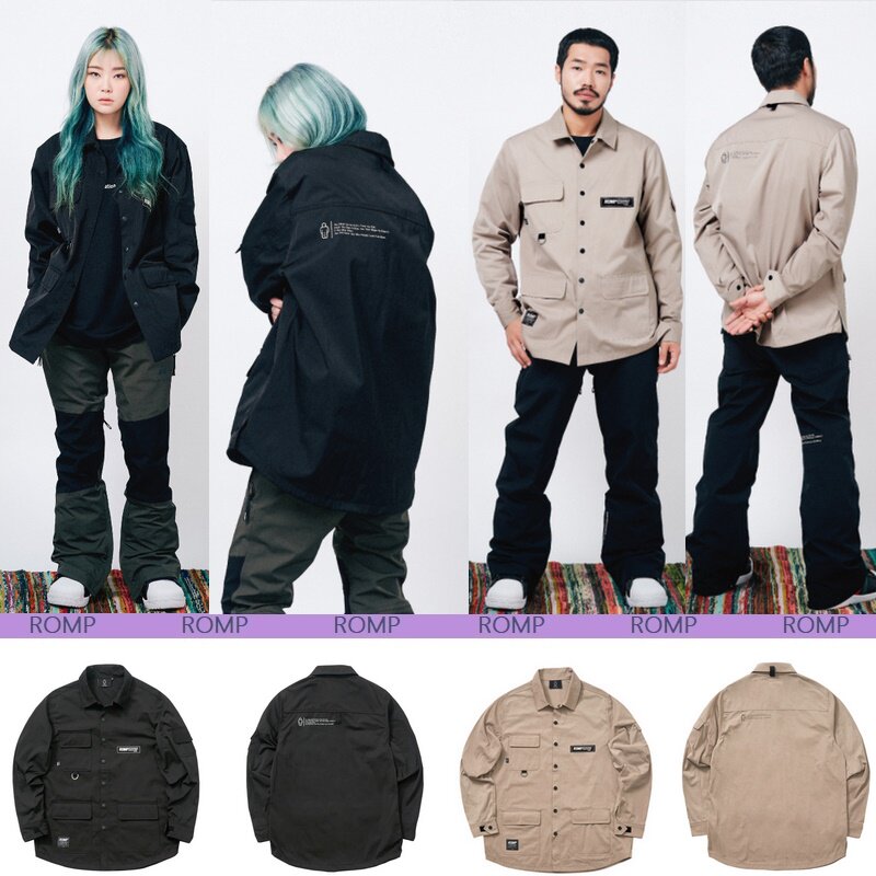 2122ROMP Korean ski suit T shirt thin snowcoat winter outdoor casual sweater black