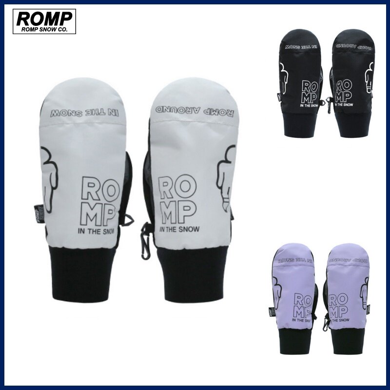 2122ROMP Korean ski gloves waterproof and abrasion-resistant warm hand stuffy winter outdoor men and women veneer violets