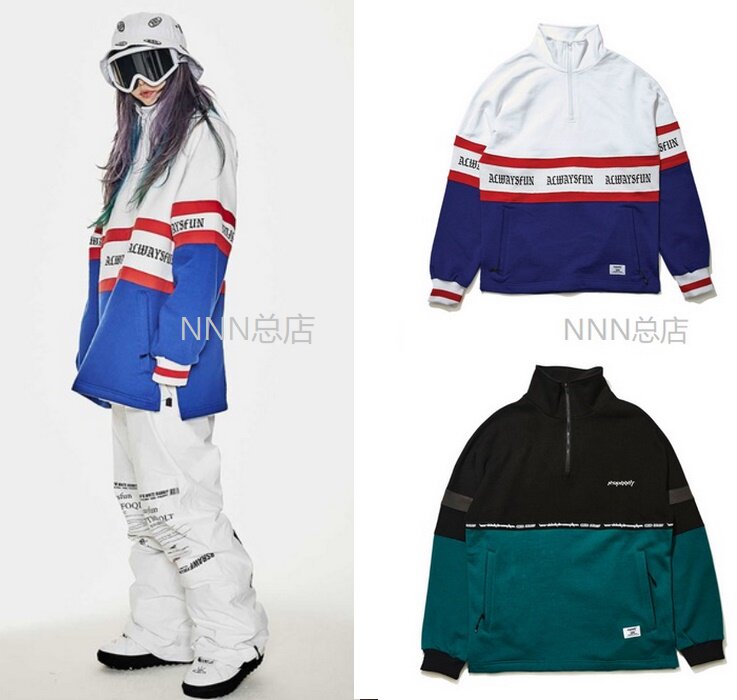 (NNN shop)BSR AWF HN ZIPUP PULL Korea ski sweater warm wear-resistant fleece thick hoodie