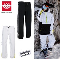 (NNN head shop) 686 Track Pant WHIT Korean ski pants loose waterproof wear-resistant black and white