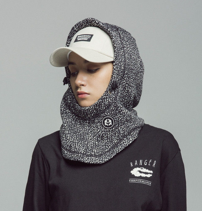 KARETA Korean ski cap soft shell cap warm face protection Baotou one scarf gray all-match men's and women's specials