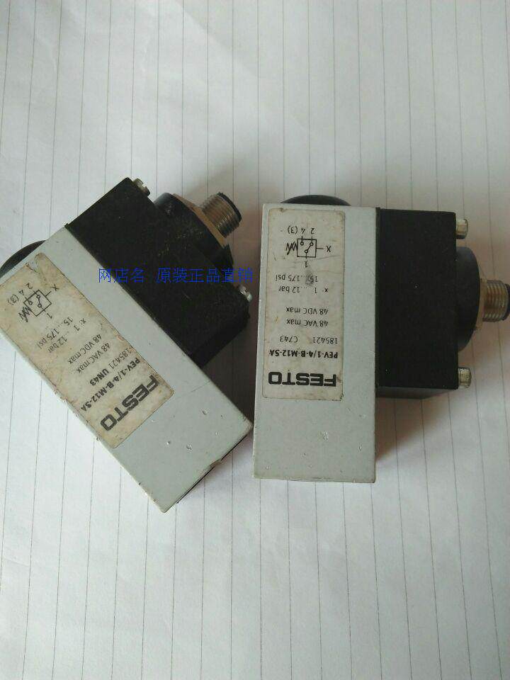 German FESTO Ferce Adjustable Pressure Switch PEV-1 4-B-M12-SA 185421