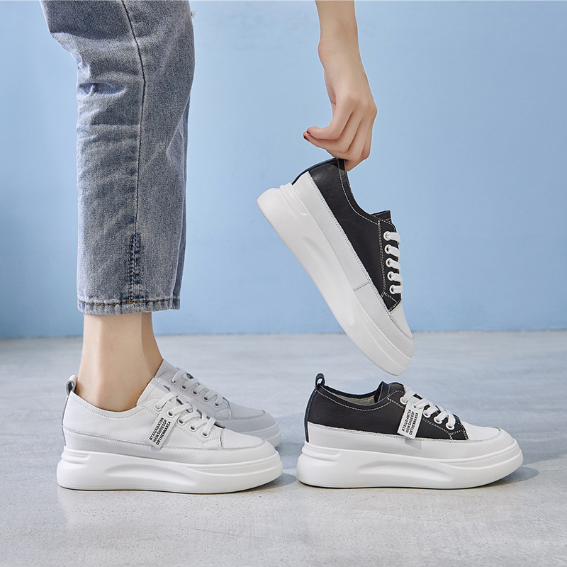 Inside heightening small white shoes women 2021 spring new net red 100 hitch base thick bottom spring autumn shoes casual board shoe tide