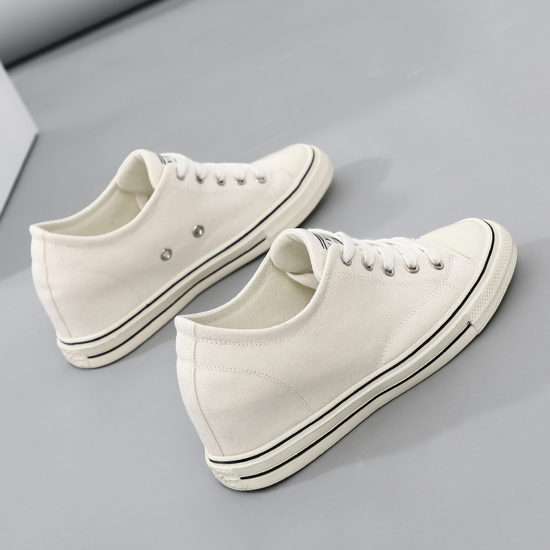 Inside heightening sails shoes women 2022 new 100 lapped thick bottom soft bottom small white shoes Summer Thin Casual Board Shoe Tide