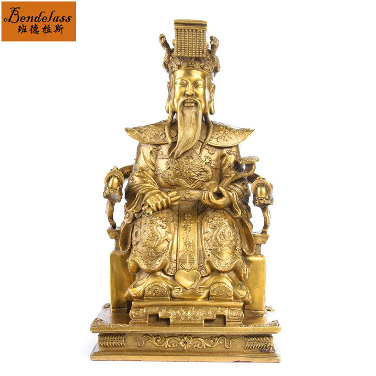 Banderras Pure Bronze Statues of the Jade Emperor of the Jade Emperor Wang, the mother of a mother, and a home temple dedicated to supplies business gifts
