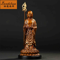 Banderas pure copper land Tibetan king Bodhisattva Buddha Figurines Swaying Pieces of Sant Buddhist Supplies Home Worship Buddha Statue