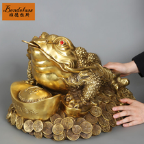 Banderras Pure Bronze Strokes of the Golden Toad Home Feng Shui Decoration Bronze Golden Cicada Creative Shop Opening Gift