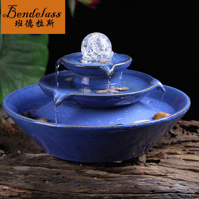 Banderas Feng Shui Decoration Humidifier Lucky Waterscape Ornament Flowing Water Ornament Desktop Home Housewarming Gift