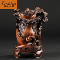 Banderas pure red copper cabbage pen holder 100 Cairoy for upscale pen holder Mercy Desk Practical Business Gift