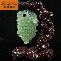 Banderras Jade Grape Pendulum with a string of pendants Living room Decoration of natural jade Engraved Wine Cabinet Decorations Hem