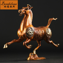 Banderras Pure Bronze Horse Step Flying Swallow Pendulum Pieces of handicraft Living room Feng Shui Trick horse Pendulum Piece Creative Business Gift