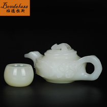 Banderras jade teapot natural jade tea set suit jade natural sending elders creative gift upscale practical