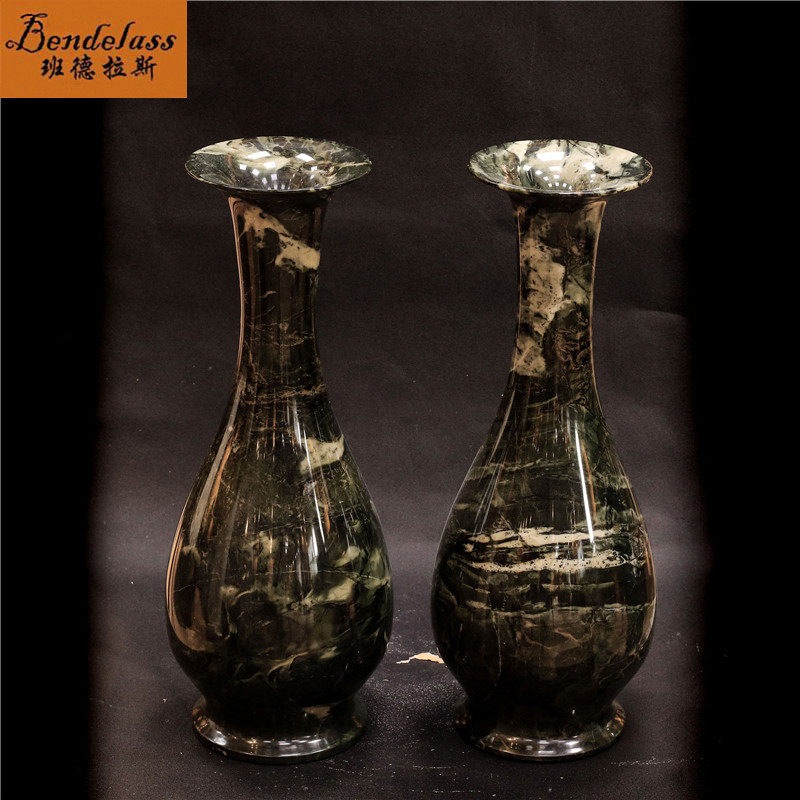 Banderas natural jade vases a pair of ornaments home accessories housewarming gifts interior decoration