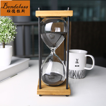 Banderras Hourglass Timer Child Anti-Fall Creative Wooden Brief Modern Hourglass Swing Piece Birthday Present