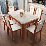 Мраморный современный прямоугольный стульчик для кормления из натурального дерева для домашнего использования для еды для стола