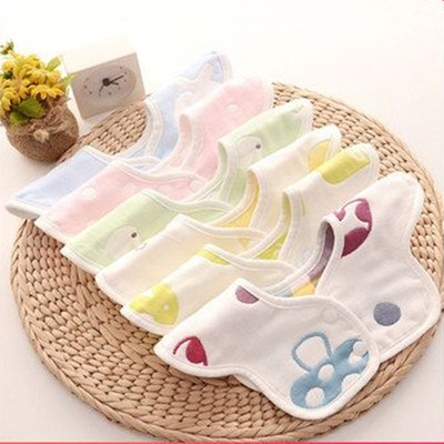【两条装】自由旋转婴儿纯棉纱布口水巾