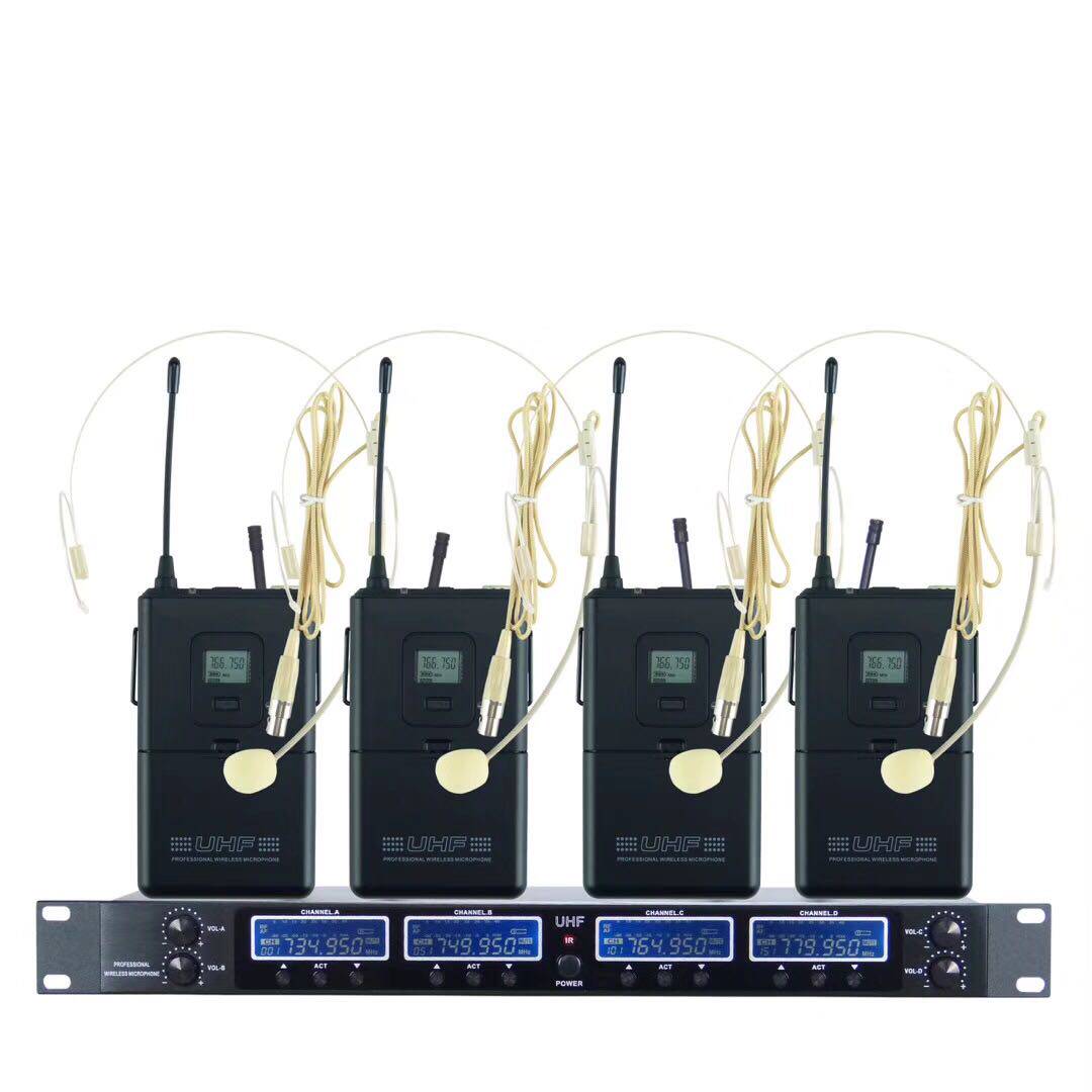 Shul X4 Wireless Micromic One Drag Four U Segment Conference KTV Professional Stage Performance Collar Clip Microphone Ear