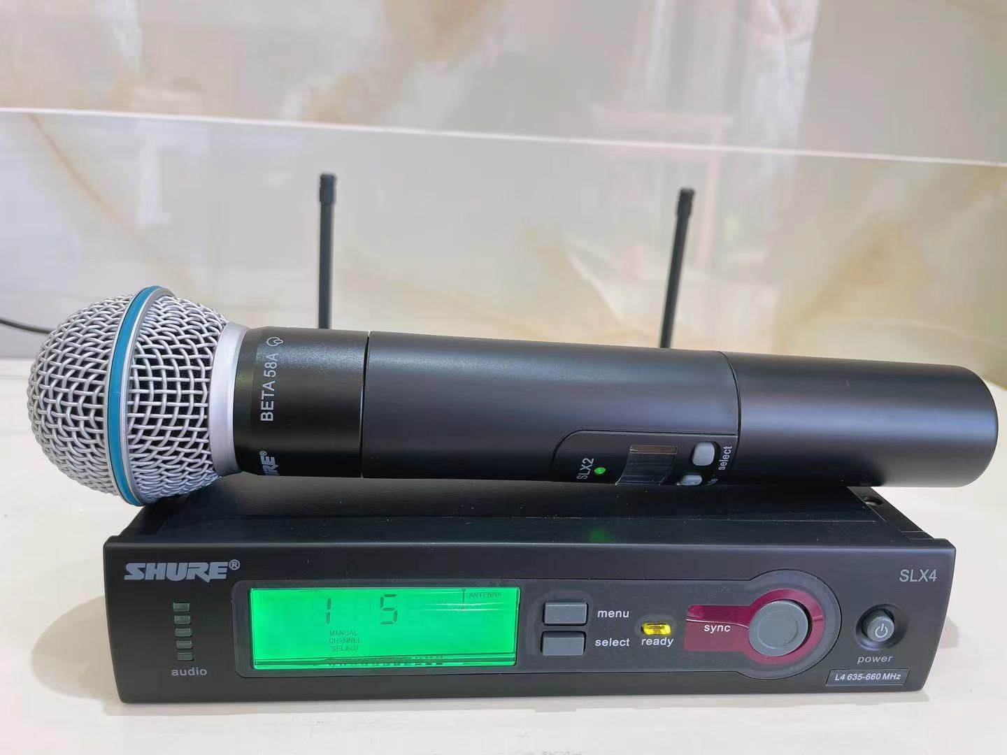 Live Shure professional U-segment microphone one drag one real diversity SLX BETA58 stage performance collar clip head wear