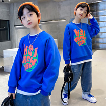 Childrens clothes boy Spring and autumn clothing 2022 new CUHK boy boy Spring fried street Han version of the bottom fake two pieces