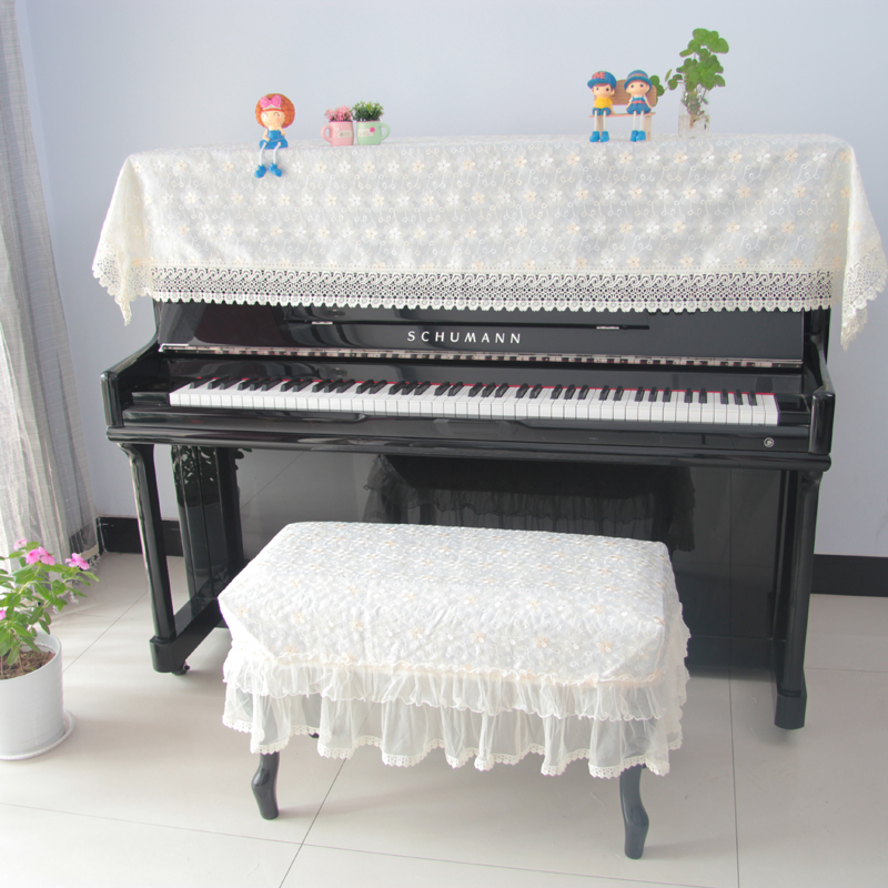 Đàn piano bao gồm khăn vải bụi bảo vệ tay áo cổ điển jacquard satin đàn piano điện tử khăn choàng nửa bao gồm tv tủ bìa