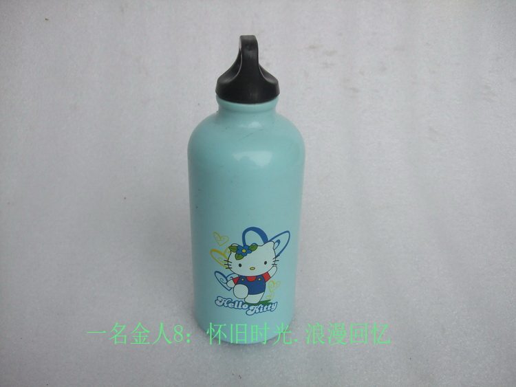 Used thrift kid cartoon aluminum water bottle can be collected for decoration window display