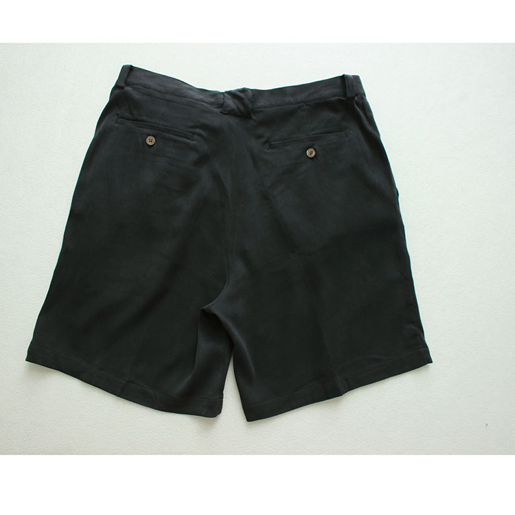 Wensi Siwen retro nam giản dị 98% lụa tơ tằm dệt Bermuda quần thường xuyên quần short nhiều màu quần bò nam