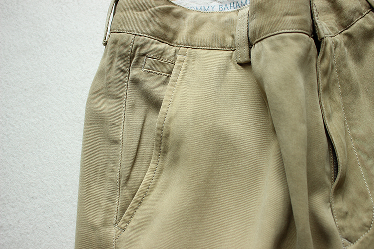 Mùa hè mới Sven retro men nặng lụa dệt lụa dệt quần short Bermuda quần thường quần short kaki nam