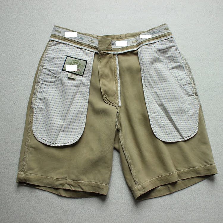 Mùa hè mới Sven retro men nặng lụa dệt lụa dệt quần short Bermuda quần thường quần short kaki nam