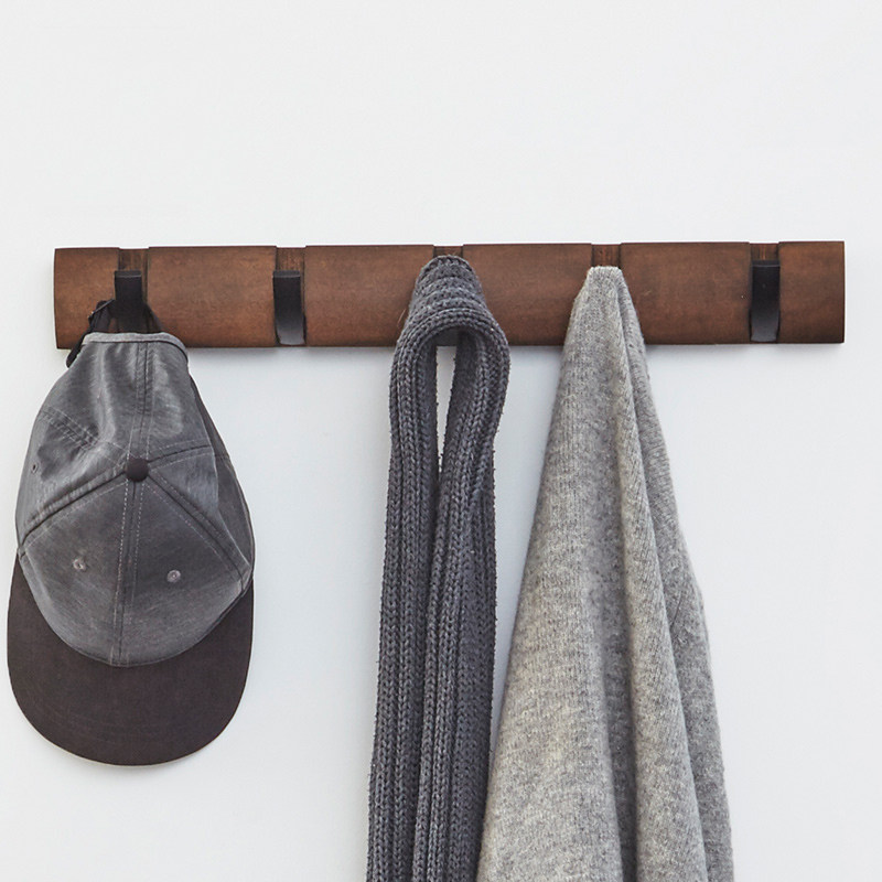 Umbra Creativity Projectile Flip Hook Solid Wood Genguan Wall Hung Hanger Nordic Wall Deco Wood Cloister Hook