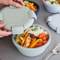 American Stojo portable compression lunch box with microwave oven heating high temperature resistant bubble surface picnic bowl telescopic lunch box