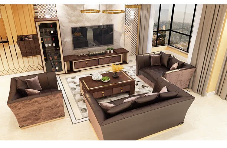 Ánh sáng hậu hiện đại sang trọng gỗ rắn bàn cà phê phòng khách đơn giản lưu trữ ngăn kéo bàn cà phê sang trọng ánh sáng Hồng Kông phong cách nội thất Ý - Bàn trà bàn trà sofa mặt đá