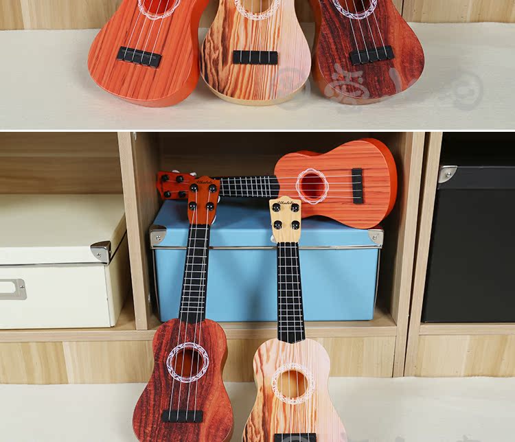 [Hàng ngày khuyến mãi] trẻ em âm nhạc mini guitar mô phỏng có thể chơi ukulele bé đồ chơi âm nhạc