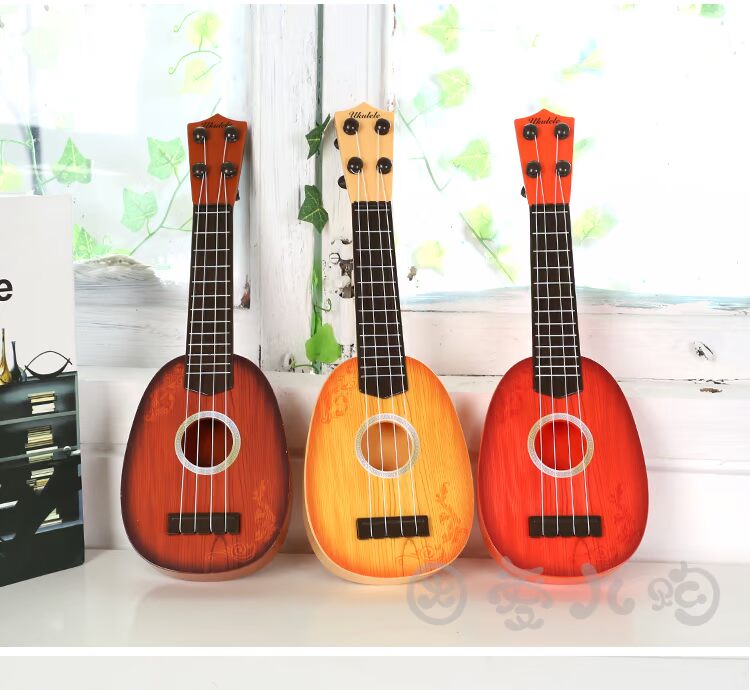 Đàn guitar của trẻ em có thể chơi nhạc cụ mô phỏng đàn ukulele mini đàn ông và phụ nữ bé nhạc nhỏ guitar nhựa đồ chơi đồ chơi cho trẻ em