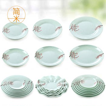 Metamine plate commercial dining plate round plate cold dish plate