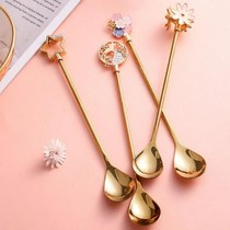 304 stainless steel new fish tail stirring spoon creative thickened cocktail stirring stick with long handle ice spoon ice-cream spoon