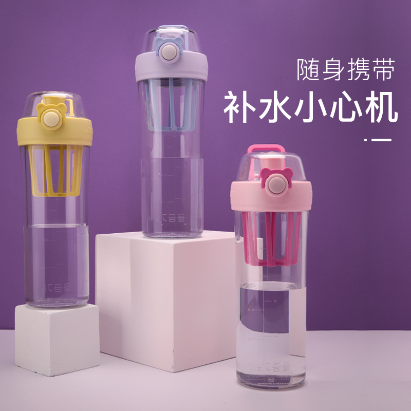 【Special Offer】 Cup Bear Fitness Protein Shaker Cup Milkshake Meal Replacement Shaker Mixing Cup Student Sports Water Cup