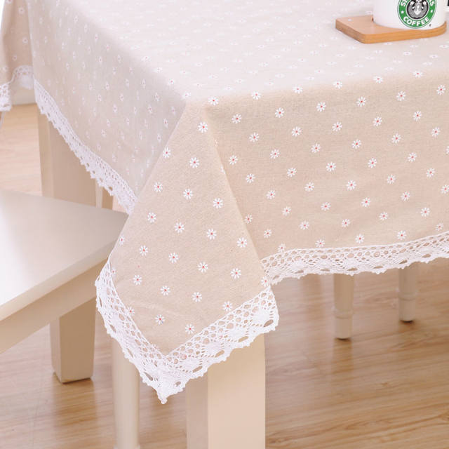 Nordic fabric tablecloth ຝ້າຍແລະ linen ຂະຫນາດນ້ອຍ tablecloth ສົດທີ່ທັນສະໄຫມ desk ສີ່ຫລ່ຽມຕາຕະລາງຕາຕະລາງກາເຟ lace ງາມ