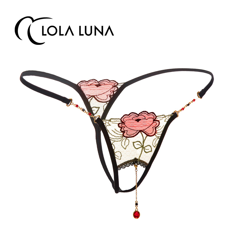 French LolaLuna panties Miss Kelly - panties] seamless lace ladies hollow female embroidery small inner